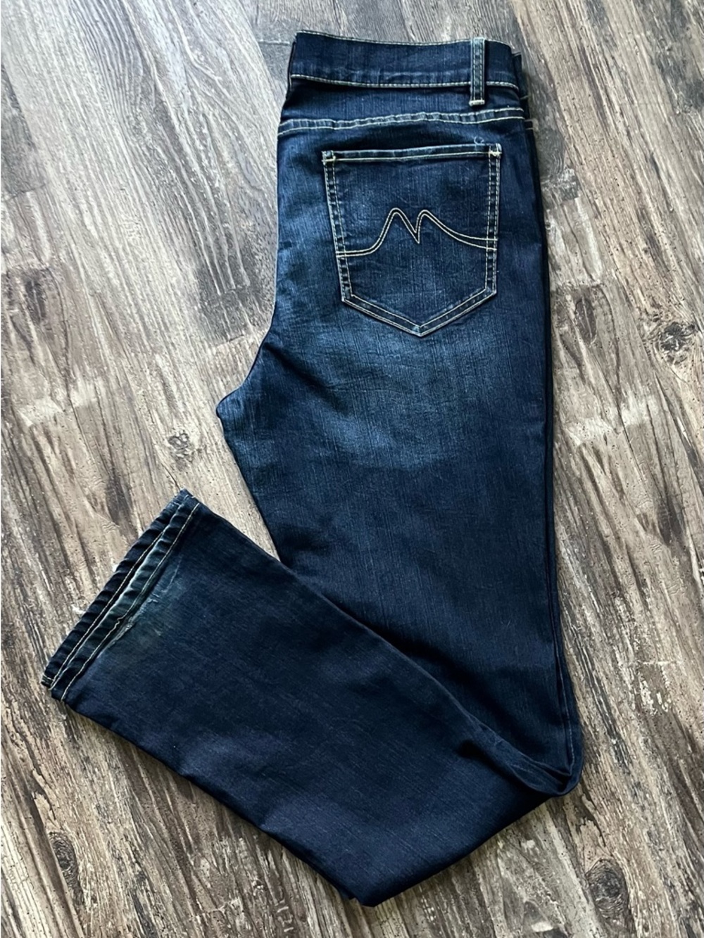 New York & Company Dark Blue Boot Cut Leg Jeans